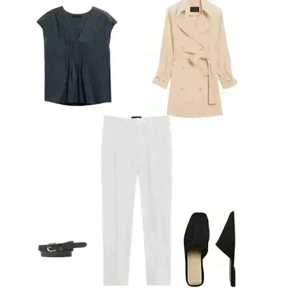 Banana Republic Curve Avery Herringbone Straight Pant - Picture 3 of 15